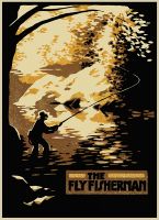 THE FLY FISHERMANLimited Edition Giclee Print